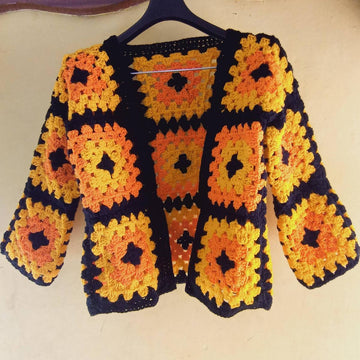 Simple granny square cardigan