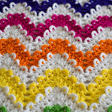 Loop the Loop Chevron Afghan