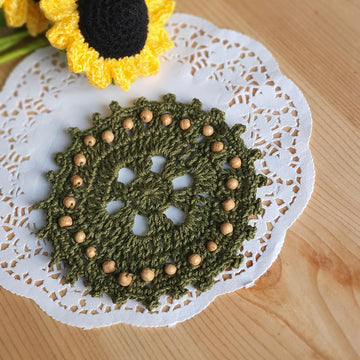 Beaded fall coaster
