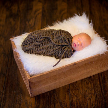 Spiral Herringbone Baby Cocoon or Swaddle Sack