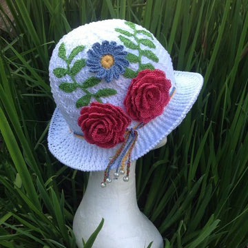 Rose in the Garden Crochet Summer Hat
