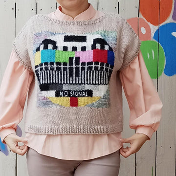 NO SINGAL Intarsia Sweater