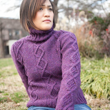 Diane Keaton Cabled Turtleneck