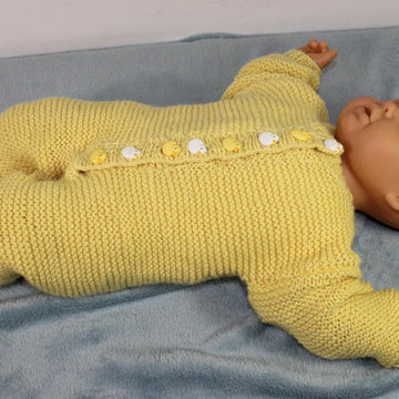 Newborn Baby Garter Stitch Onesie