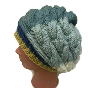 Over Sized Hat with Horizontal Cables
