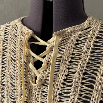 Crochet Drop Stitch Sleeveless Shirt