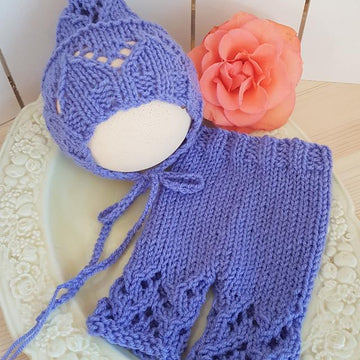 Lacy Baby Elf Bonnet & Pants Set