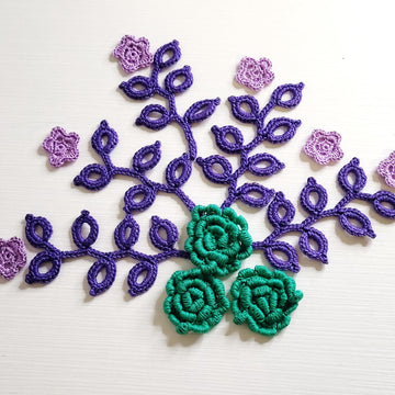 Purple branches and 3d clones knot flowers