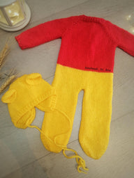 Honey Bear Romper Knitting Pattern