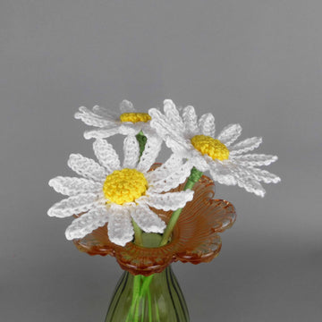 Crochet Daisy Pattern easy from scraps of yarn
