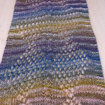 Cable & lace scarf