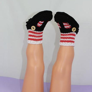 Baby Stripe Sock and T Bar Sandal Booties
