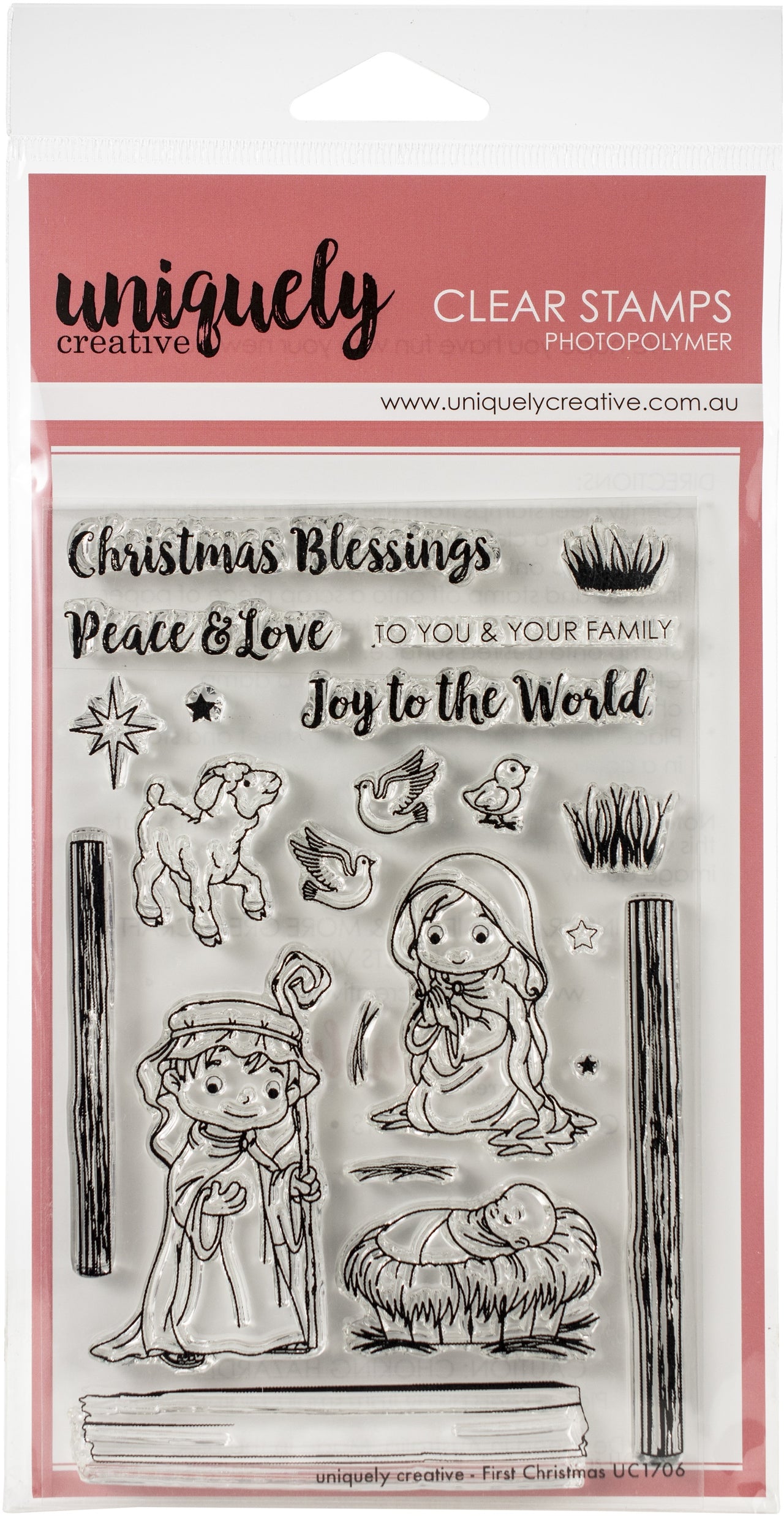 Uniquely Creative 4"X6" Clear Stamps 21/Pkg - First Christmas