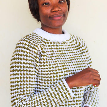 Crochet Houndstooth Sweater