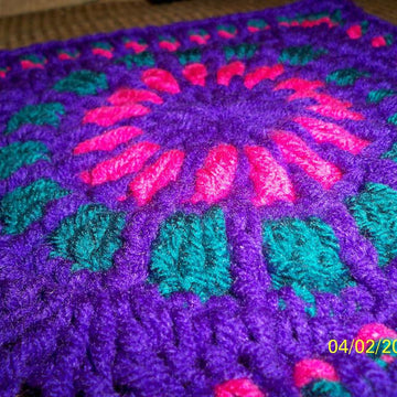 Amaranthine 9 Inch Crochet Block