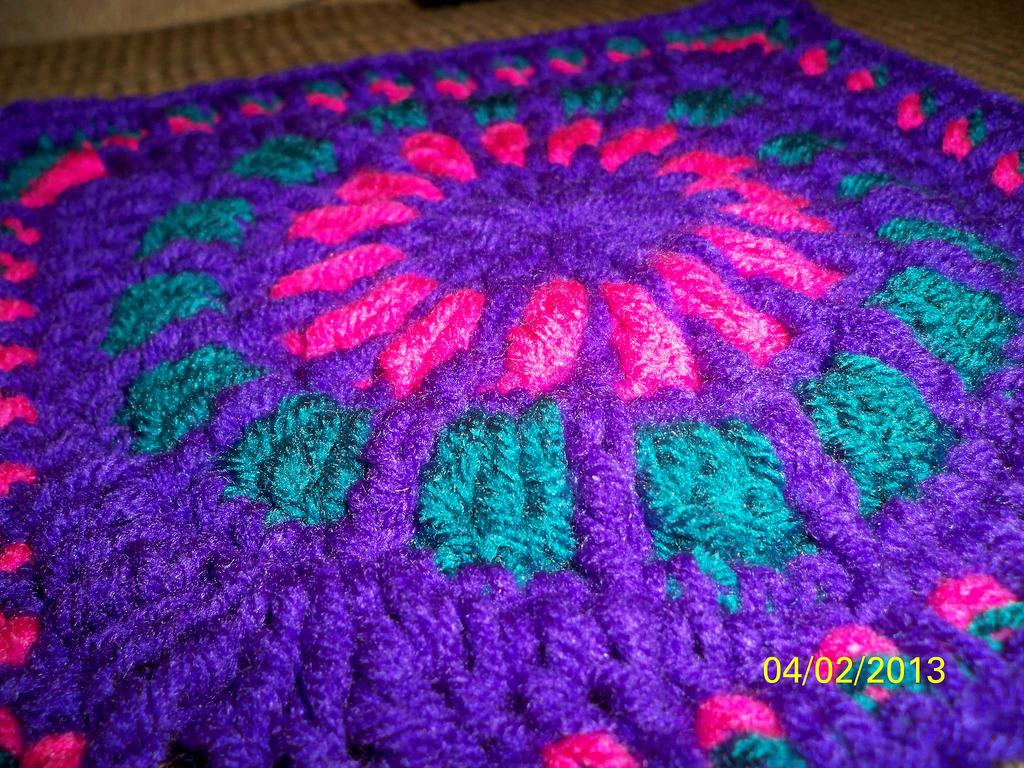 Amaranthine 9 Inch Crochet Block