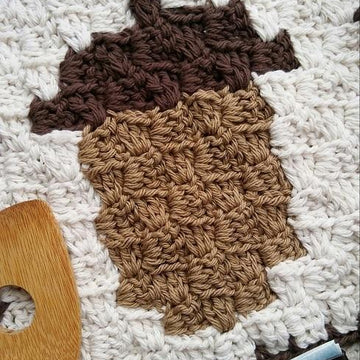 C2C Acorn Washcloth