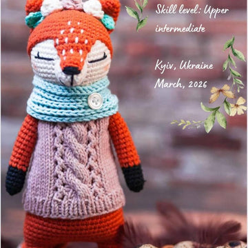 Fox Lily Crochet Pattern PDF – Amigurumi Fox Doll in Sweate