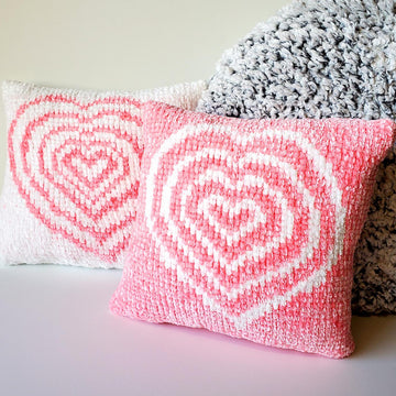 Radiating Heart Pillow