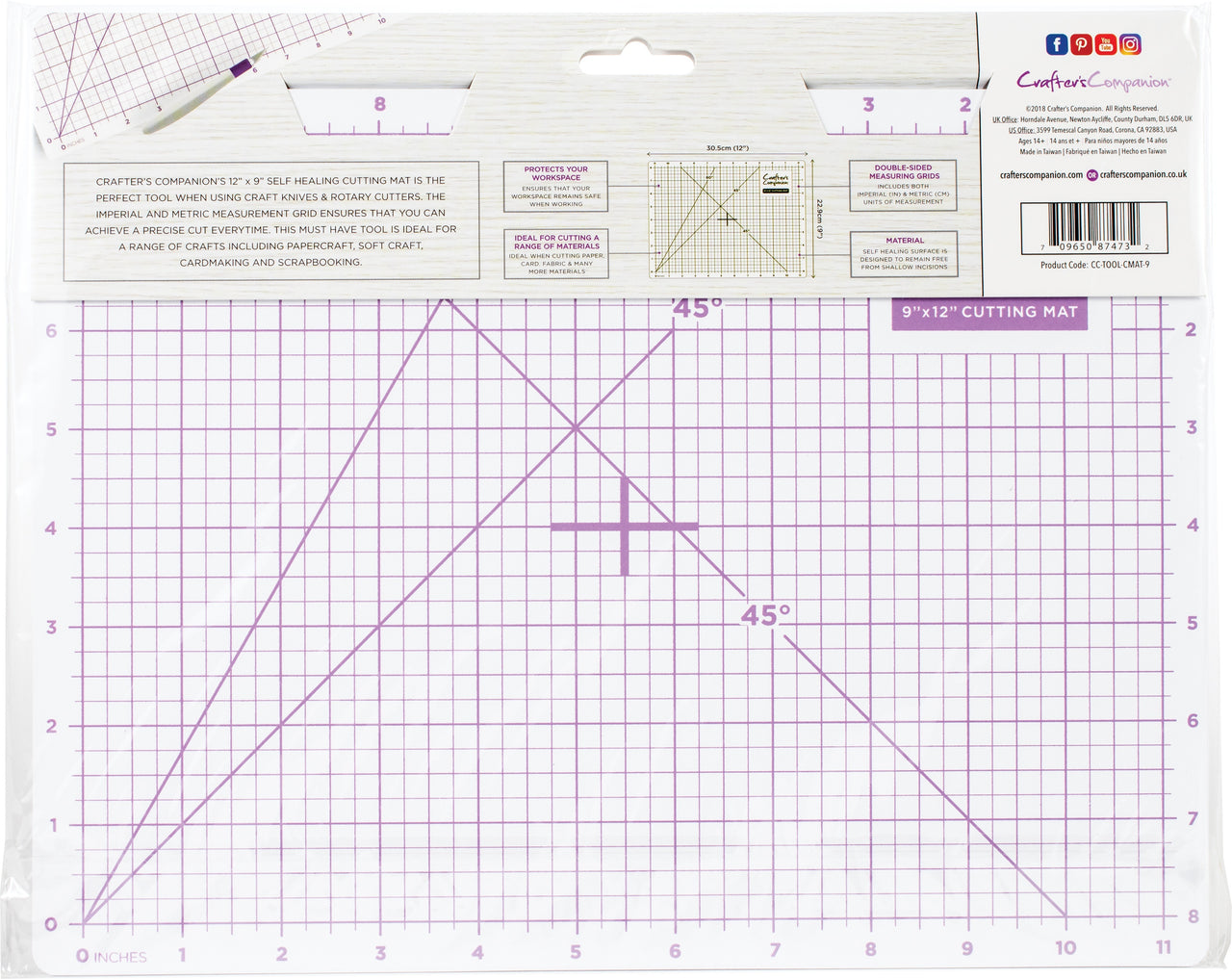 Crafters Companion Cutting Mat - 12x9