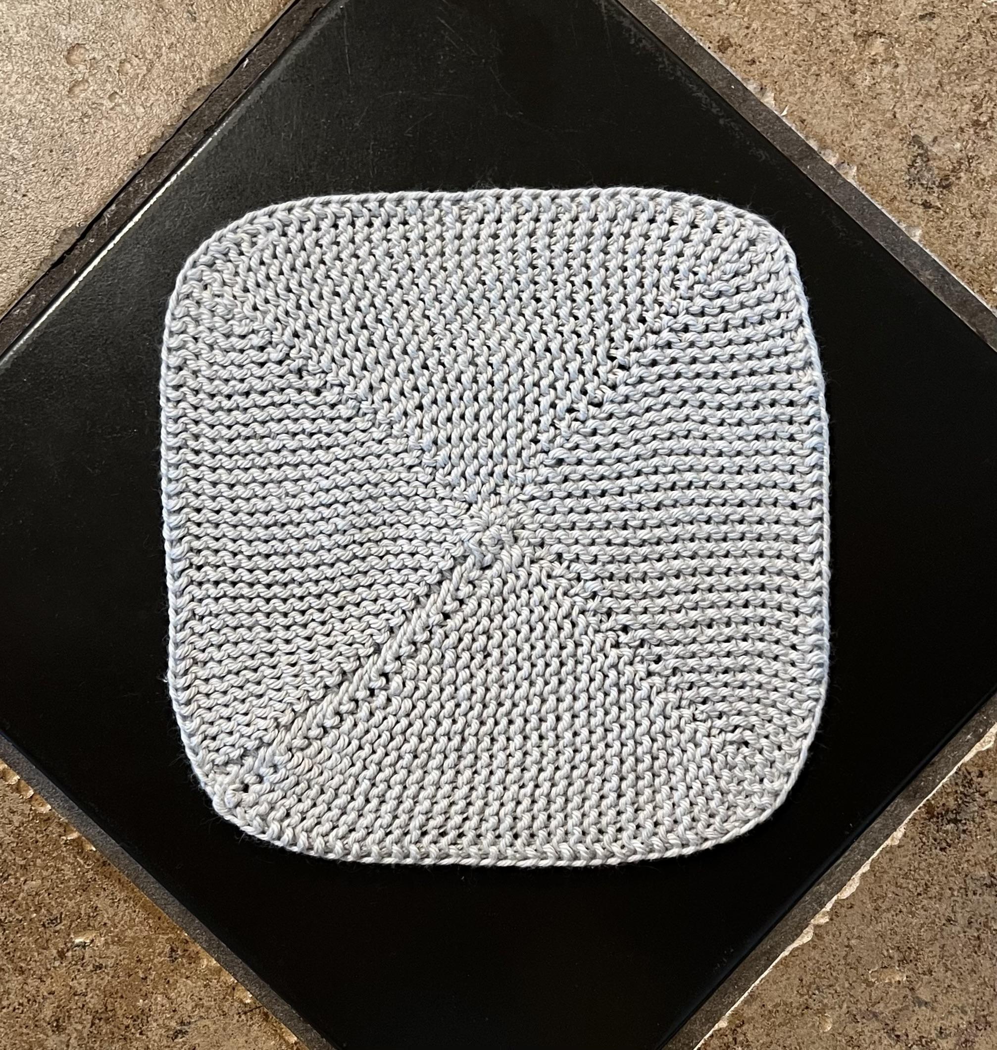 Roundabout Dishcloth and Coaster -- a loom knit pattern
