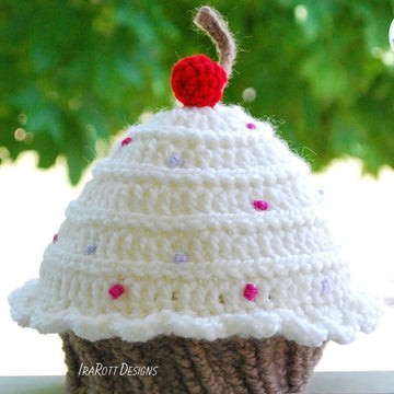 Cupcake Beanie With Cherry on Top