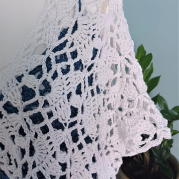 White Crochet Lace Cropped Top