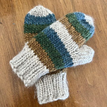 Chunky mittens and headband set