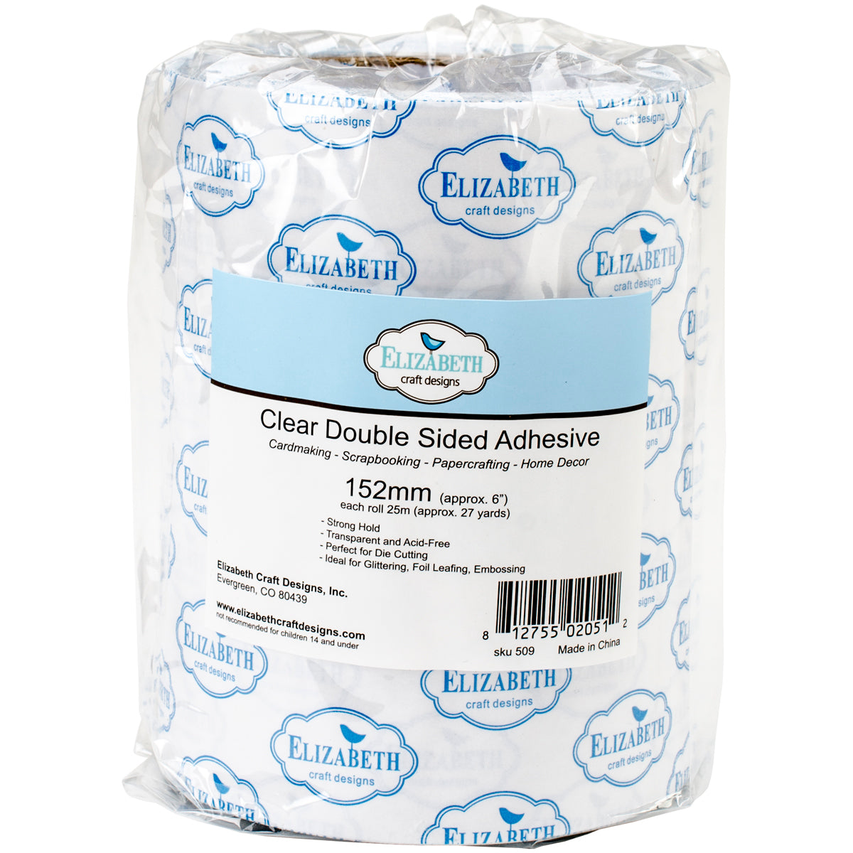 Elizabeth Craft Designs Elizabeth Craft Clear Double-Sided Adhesive Tape - 6"X27yd