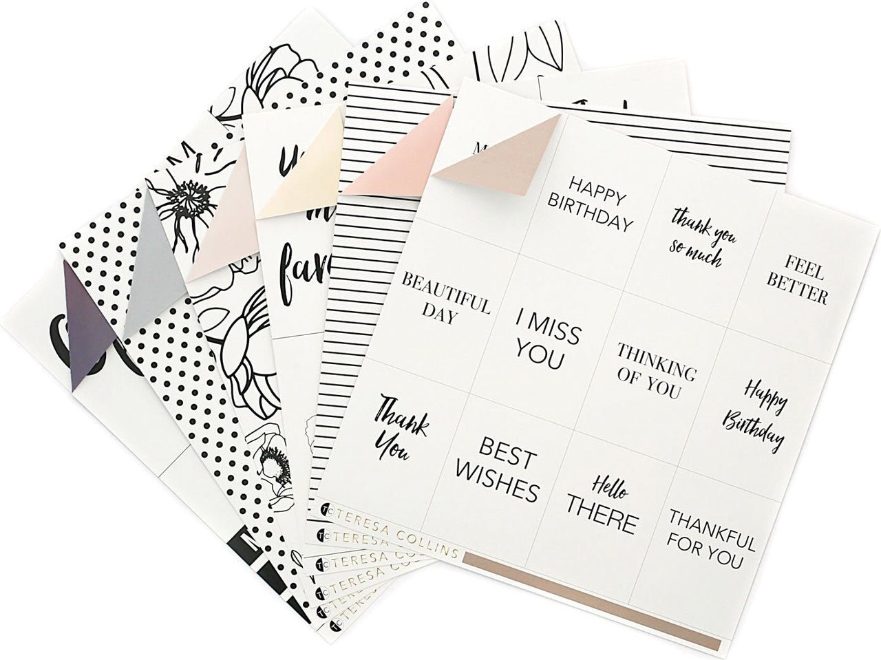 Teresa Collins Paper Collection 12"X12" 12/Pkg - Stationery Studio, 6 Designs/2 Each
