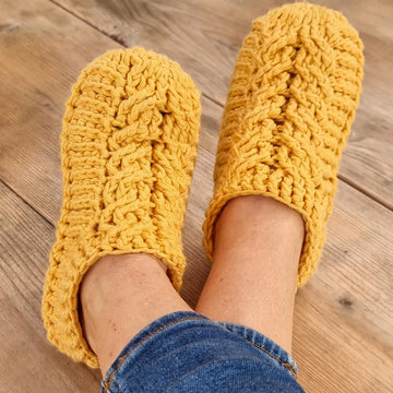 Cozy crochet slippers socks for adults and kids pattern S26