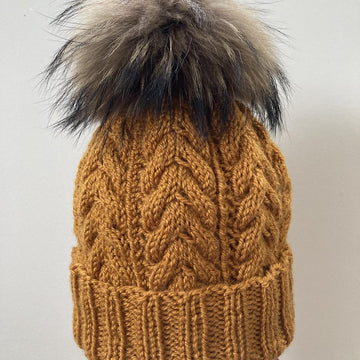 Pretty Cables Beanie Hat Aran