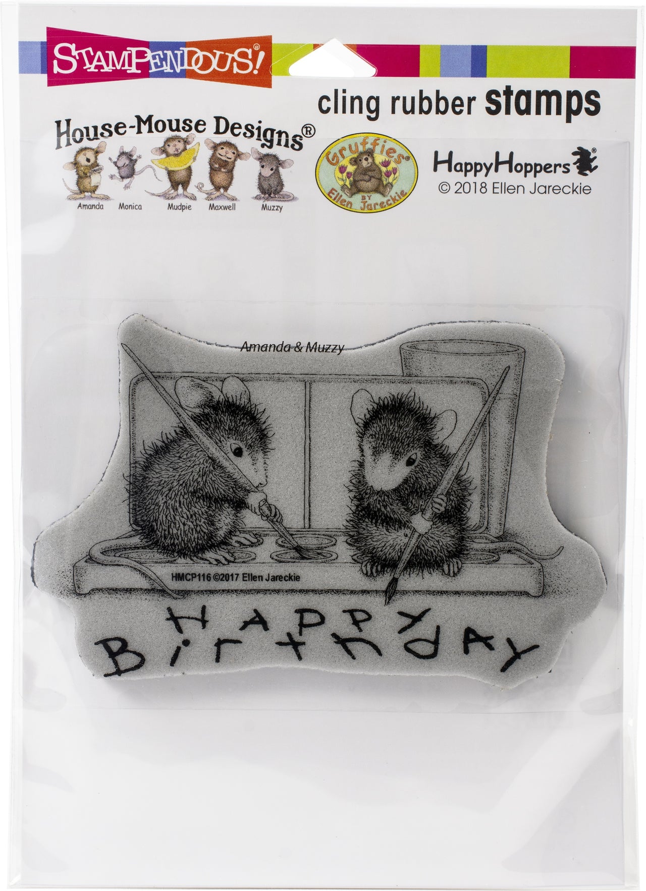 Stampendous House Mouse Cling Stamp - Watercolor Wish