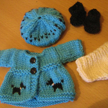 5" Berenguer Scottie Dog Coat Set