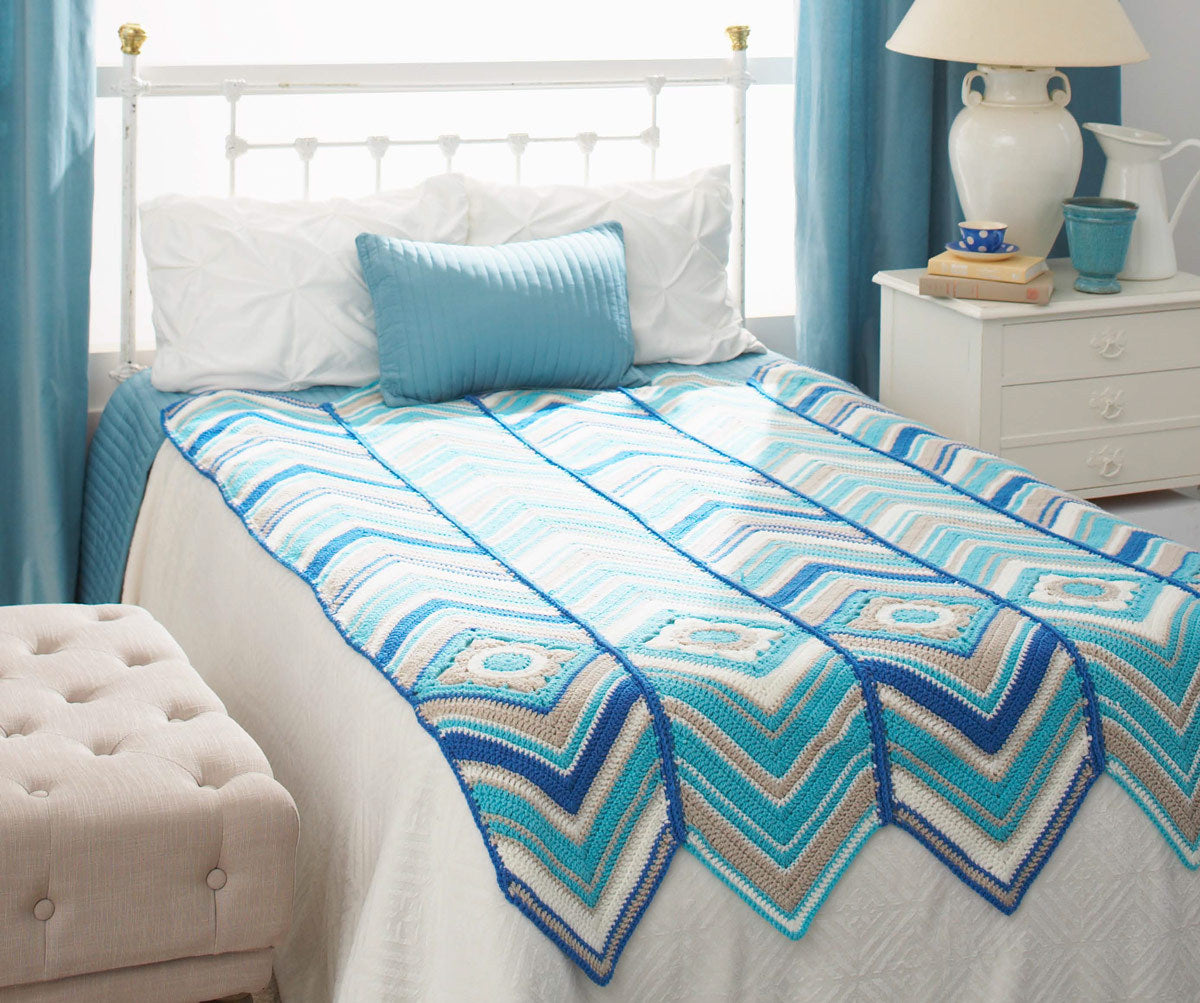 Granny With Radiant Stripes Blanket in Caron Simply Soft and Simply Soft Brites - Downloadable PDF