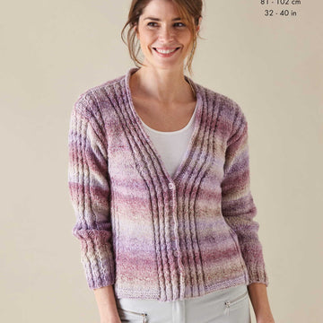Sweater, Cardigan and Hat Knitted in King Cole Acorn Aran - 5805 - Downloadable PDF