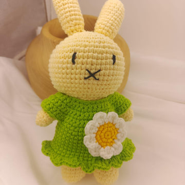 Miffy Bunny Outfit - Green Dress + Bow