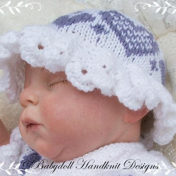 Hearts fairisle Dress Set 16-22” doll/newborn/0-3m baby