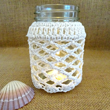 Crochet Candle Cozies For Mason Jars