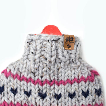 Hot Water Bottle Cover Stripes Fair Isle Chunky Sleeve Cozy Hottie