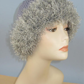 Faux Fun Fur Trim Beanie Hat