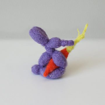 Felted Knit Balloon Bunny