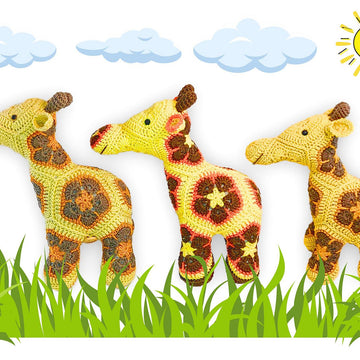 Baby-Giraffe with African Flowers