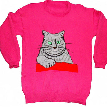 Grey Kitty Cat Jumper