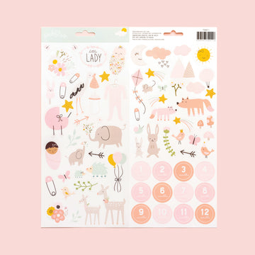 American Crafts Peek-A-Boo You Cardstock Stickers 6"X12" 73/Pkg - Icons, Girl W/Glitter Accents