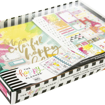 Happy Planner 12-Month Undated Medium Planner Box Kit - Colorful Happy