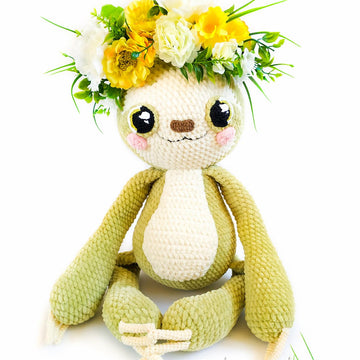 Lenny the Sloth + Eyes pattern (PDF + 9 videos)