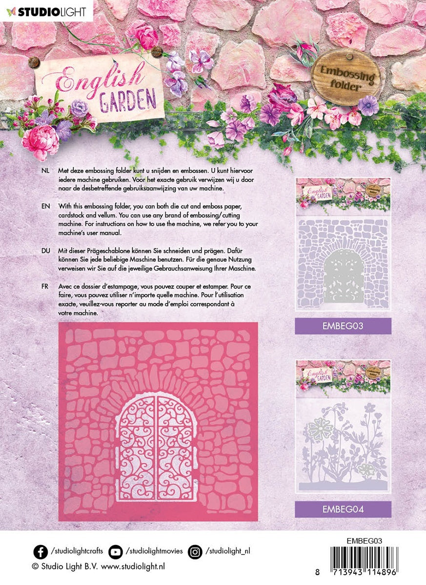 Studio Light English Garden Embossing Folder Die Cut - NR. 03