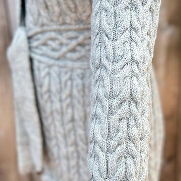 Tie Front Cabled Cardigan