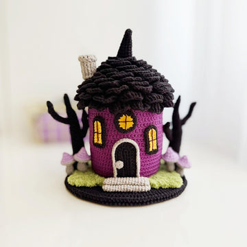 Crochet fairy house, amigurumi toy house, Witch house, Halloween crochet